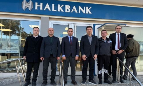 ÇOĞUN, HALKBANK MERSİN SANAYİ SİTESİ ŞUBESİNİ ZİYARET ETTİ, BAŞSAĞLIĞI DİLEDİ